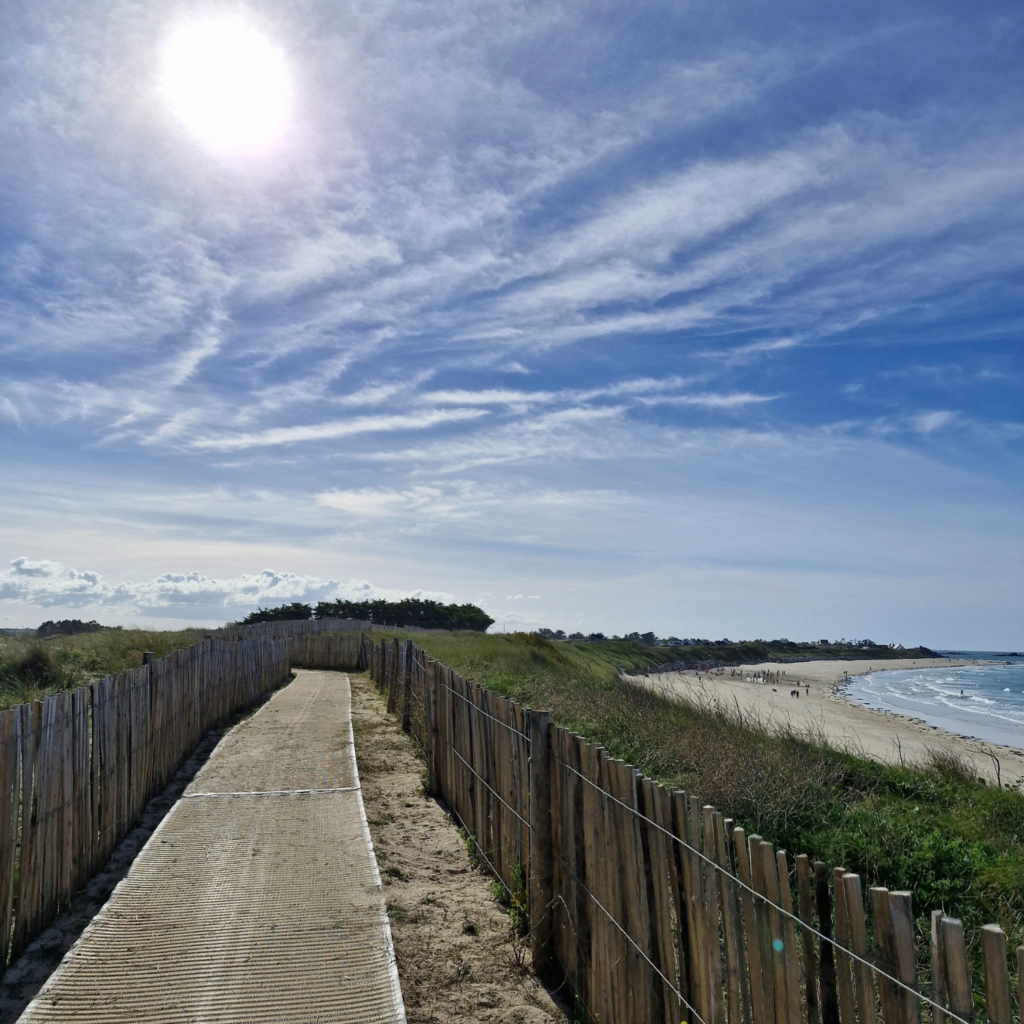 Plage des Amiets accessibilité handicap moteur, Finistère