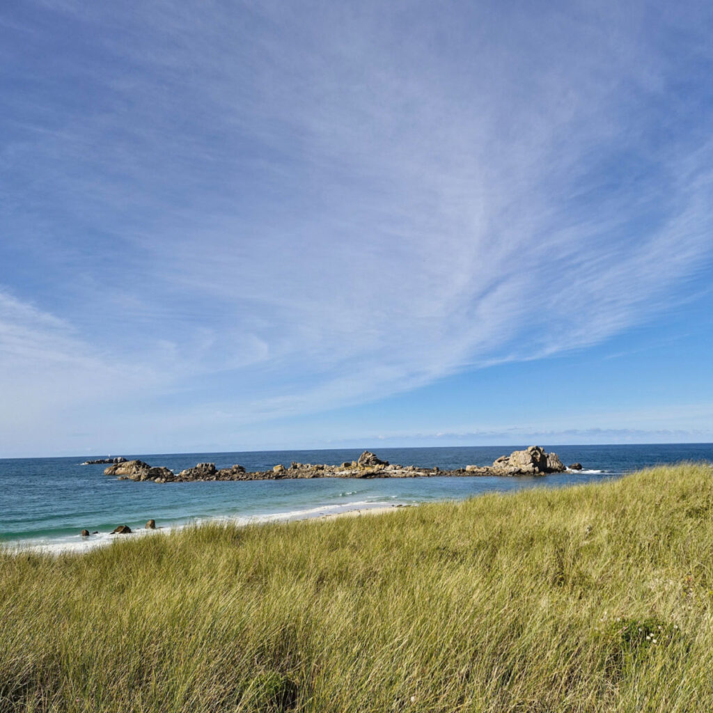 Plage des Amiets à marée haute Cléder